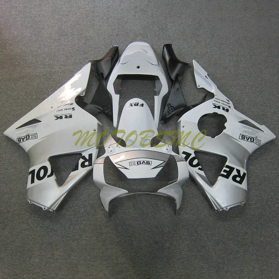 Súprava na vlastné motocyklové kapotáž pre Honda CBR900RR 954 2002 2003 CBR 900RR CBR900 02 03 Vstrekovanie striebornej bielej karosérie