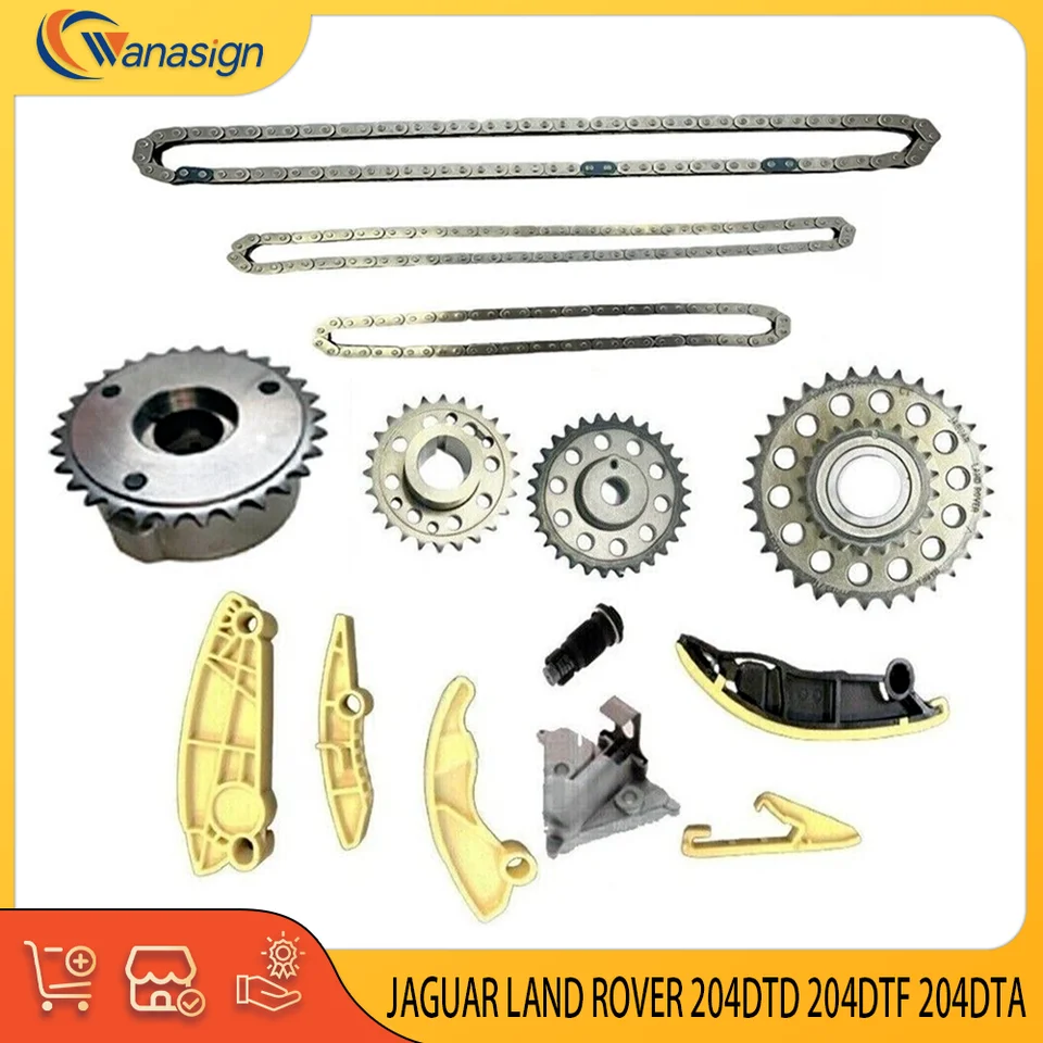 Súprava na časovací reťazec VVT Gear Fit for Jaguar Land Rover E-Pace XE XF Obranca Discovery Range Rover 2.0L I4 Diesel 2.0T 2014-2024