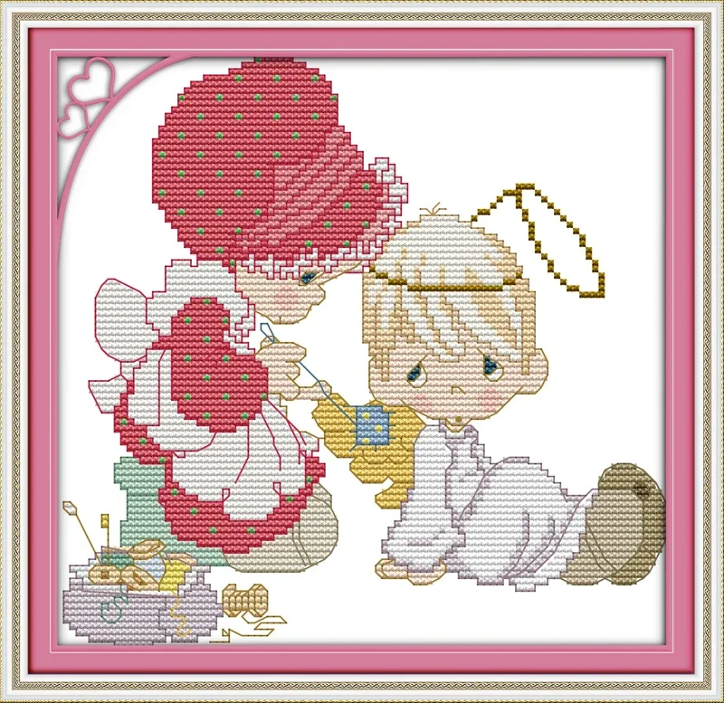 Súprava na šitie a opravu krížových stehov 14ct 11ct Count Print Canvas Stitches vyšíva