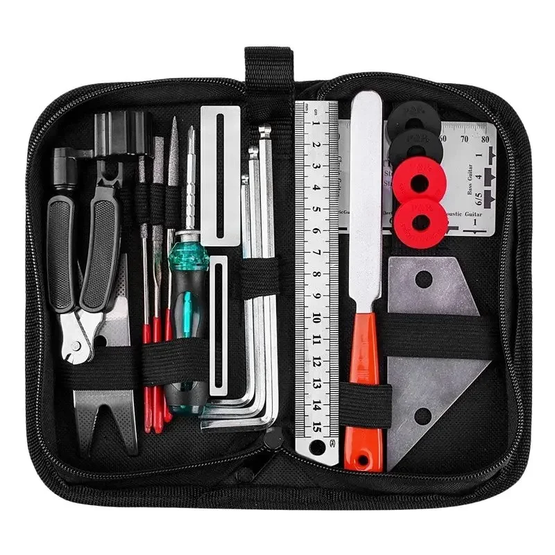 Súprava nástrojov na opravu gitary 20 PCS V 1 Guitar Tool s strunovou organizátorom Vetra struny struny String Action Guer Gua Fingered
