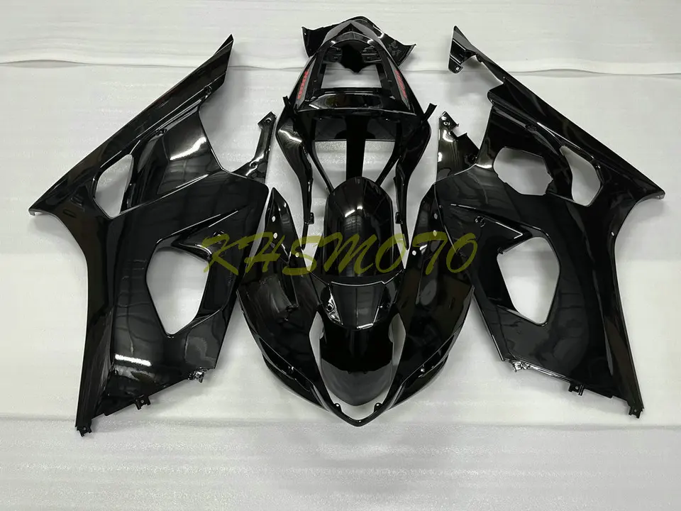 Súprava s motocyklami s najvyšším hodnotením pre Suzuki GSXR1000 K3 2003 2004 GSX-R 1000 03 04 Injekčný lesk Čierna karoséria
