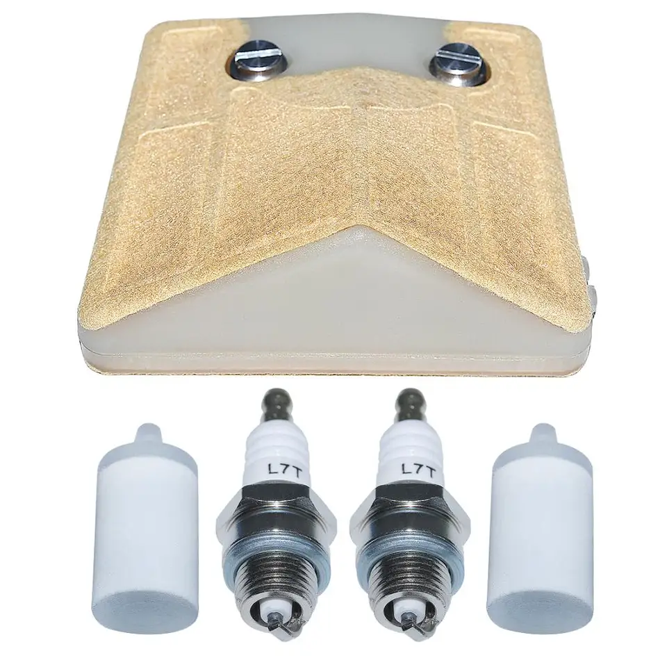 Súprava zapaľovacej sviečky pre vzduchový filter pre Chainsaw Husqvarna 61 66 181 266 281 288 288xp reťazová píla Vymeňte 501807101 501807105