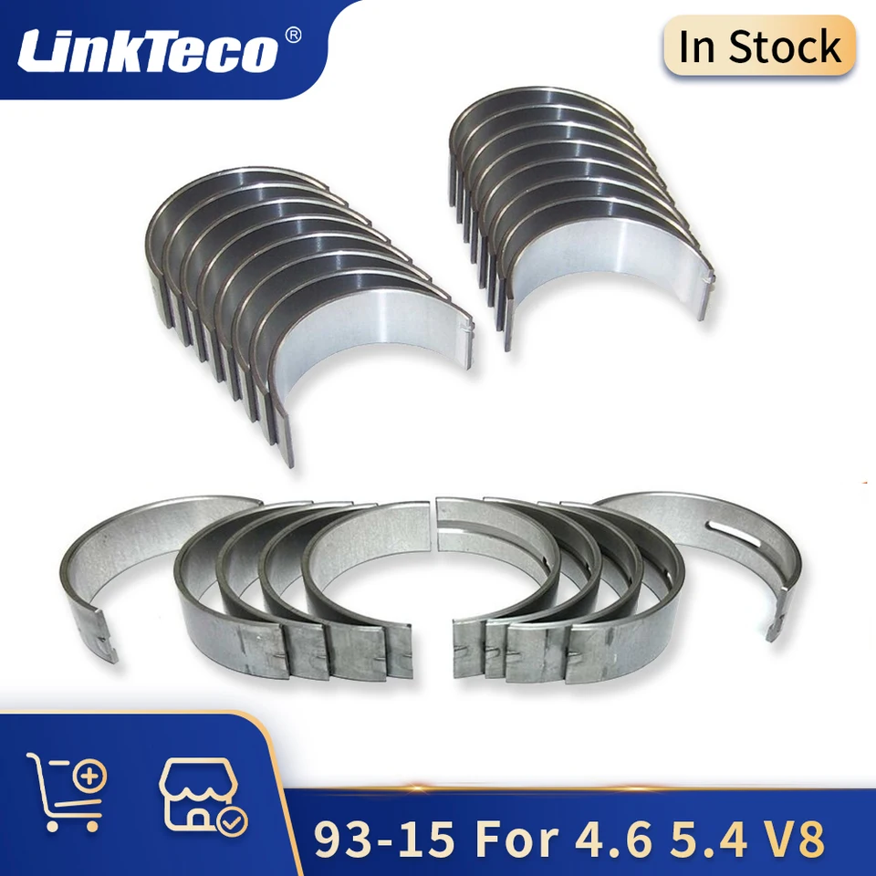 Súpravy na ložisko motora Std 4.6 5.4 L V8 Flex SOHC DOHC pre 93-15 Ford Lincoln Mercury Crankshaft Main Connecting Rod Set 4,6L 5.4L