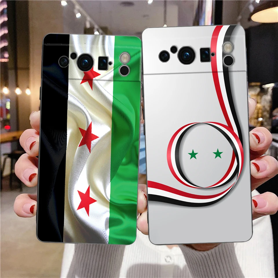 Sýrsky kryt v vlajke Sýria v príplatí telefónu pre Google Pixel 8 7 6 7a 6a Pro 5G Shock odolný voči Silikone Soft 8 Pro 5G Shell Fundas Coque Cacks