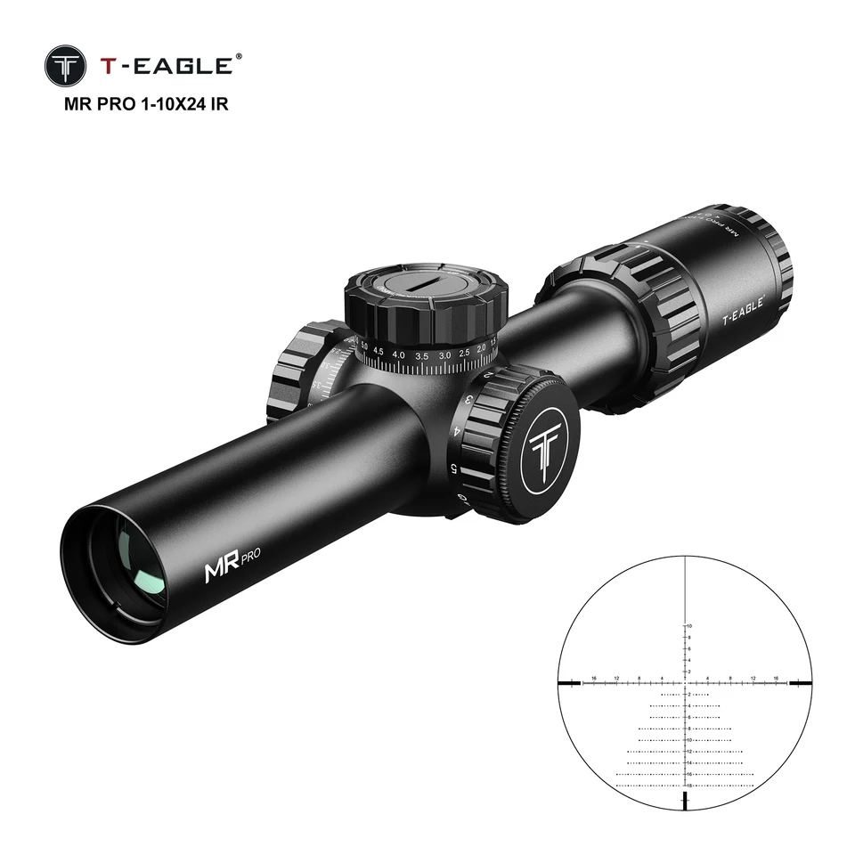 T-Eagle Mr Pro 1-10 x24 IR Tactical Riflescope Spoting Pase pre pušky na lov optického kolimátora Airgun PCP Sight