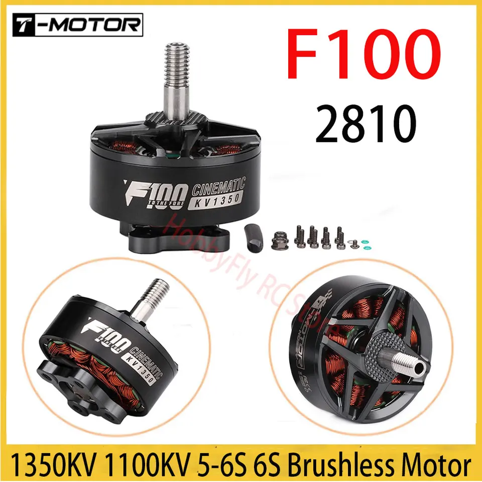 T-Motor F100 2810 Dlhý dosahový filmový motor 1350 kv/1100 kv 5-6s Brushless Motor pre RC Multirotor X-Class 7inch 8inch FPV dron
