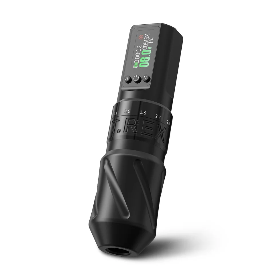 T-Rex Tattoo Pen Machine Wireless Rotary Tattoo Gun s 1600 mAh batériou Smart Display Display Tetttoo Pen nastaviteľné na 7 dĺžok