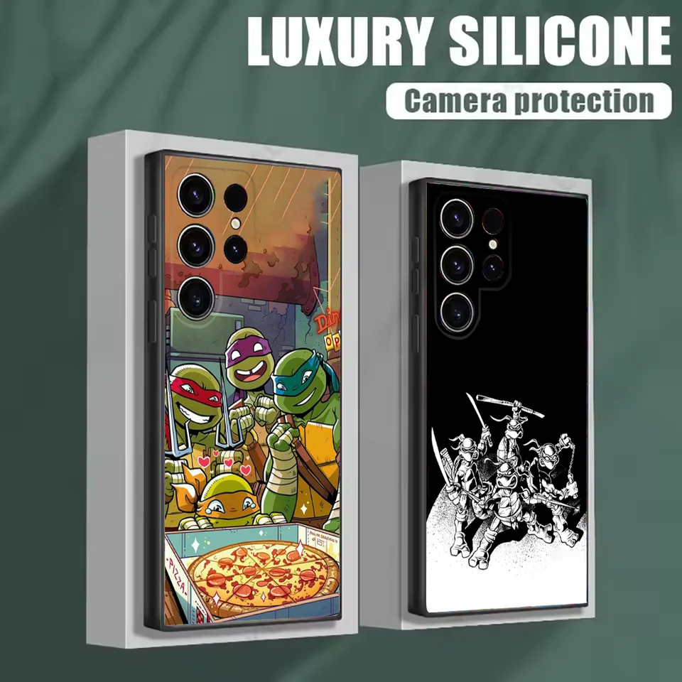 T-teenage-mutant n-n-ninja-Turtles telefónne puzdro pre Samsung S25, S24, S21, S22, S23, S30, Ultra, S20, Plus, Fe, Lite, poznámka, 10 čierna mäkká škrupina