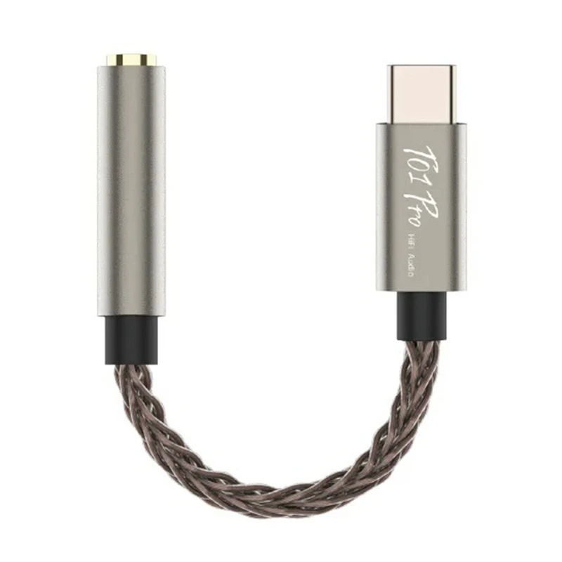 T01PRO DAC Decoding Audio HIFI Zosilňovač slúchadiel USB Typec do 3,5 mm 32bit digitálneho zvukového dekódovania slúchadiel slúchadiel