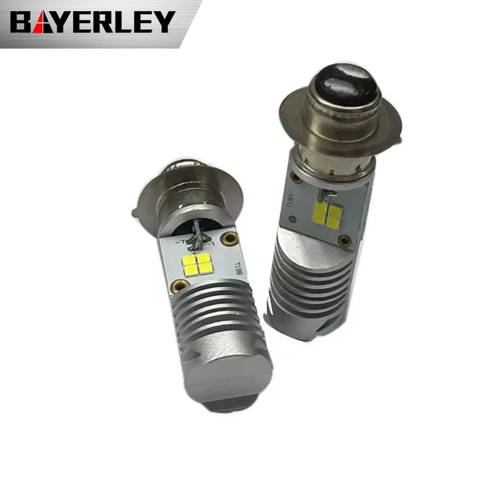 T19 LED motocykel Motocykel Motocykla H4LED HS1 BA15D P15D-25-1 4LEDS Chip 1000LM 6000K O-SRAM 3030