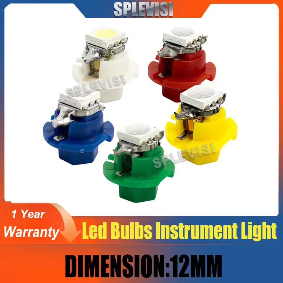 T5 B8.4d 5050 1SMD LED biela biela modrá červená zelená žltá doska auta žiarovkyb8.4d