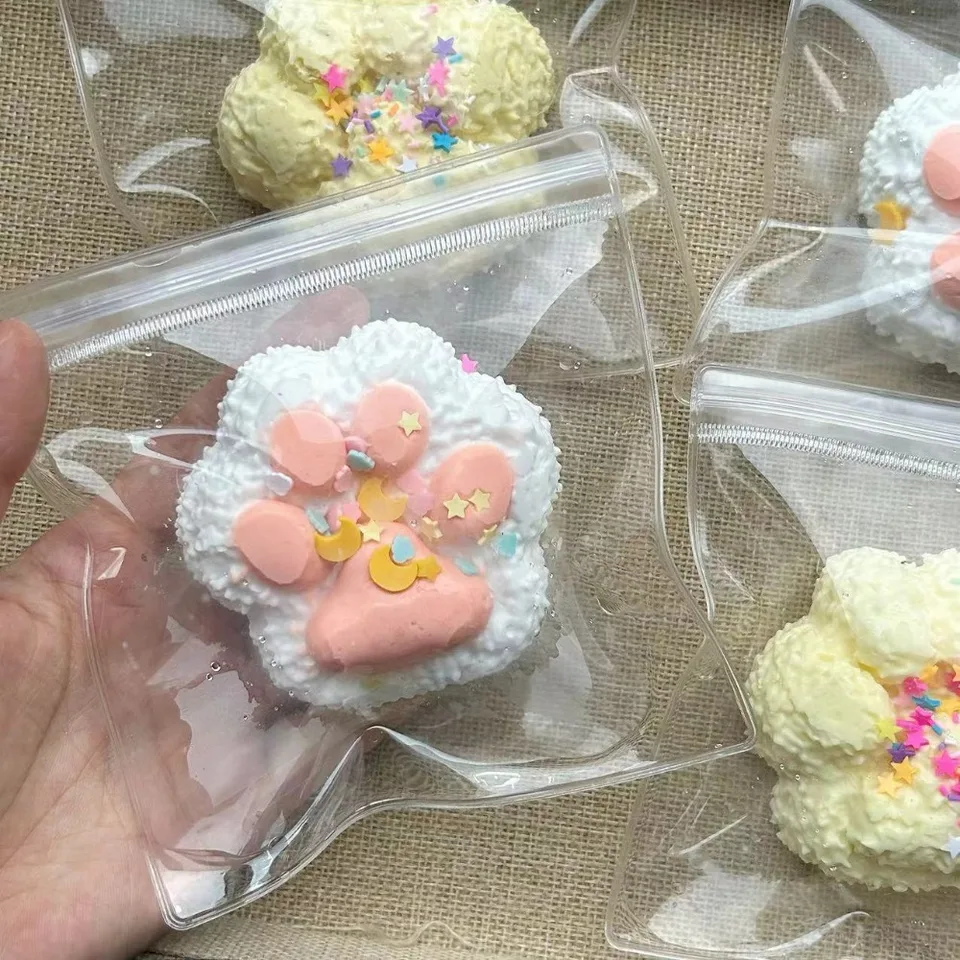 Taba squishy jumbo fidget hračky roztomilé mačku pomaly stúpajúca lepkavá ryža stlačte hračku hračky Cat Foot proti stresu hračku pre dospelých