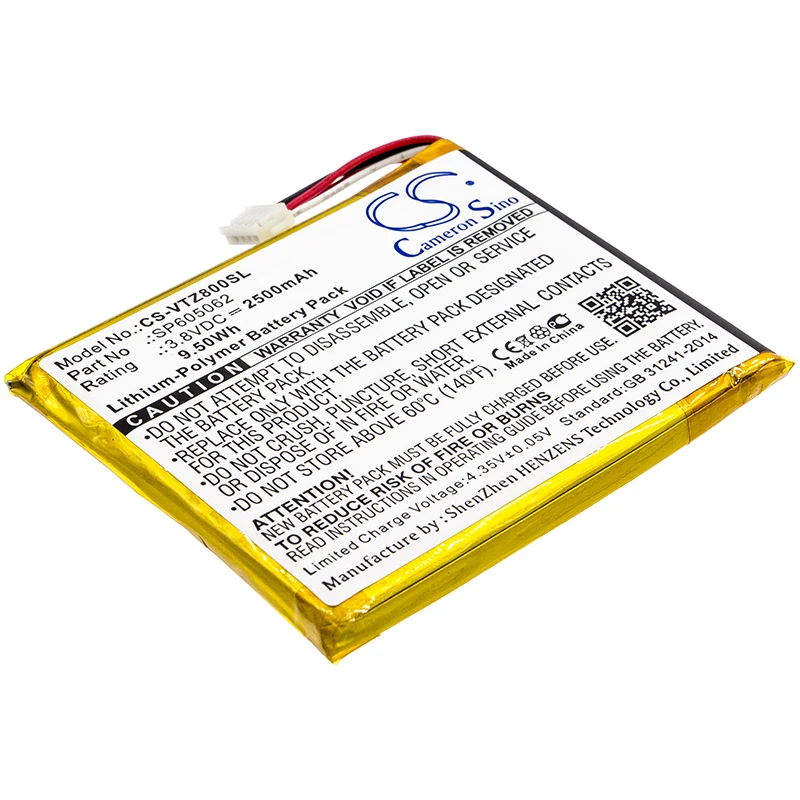 Tablet batéria pre VTech SP605062 Kidibuzz 80-169500 ​​Volts 3,8 kapacita 2500 mAh / 9.50Wh