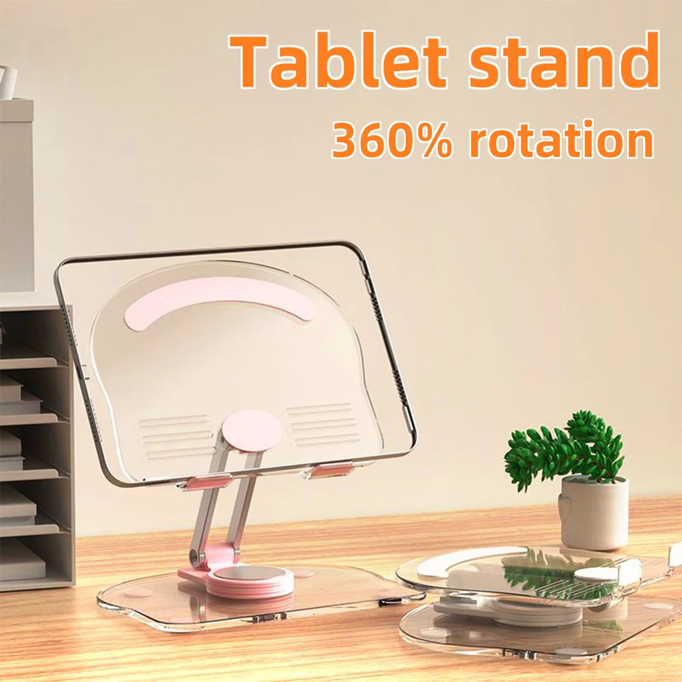 Tablet Desktop Stand Vhodný pre iPad Pro 9.7 Vzduch 4 5 Mini 6 11 MI PAD Transparentný akrylový stojan na stolné počítače