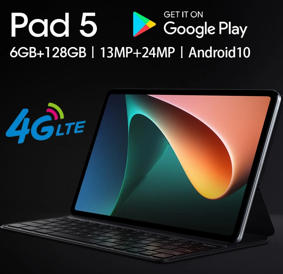 Tablet PAD5, Android Intelligent 10,1-palcový [6GB+128 GB], s vložením karty pre 3G Network Entertainment Multi Functional Tablet