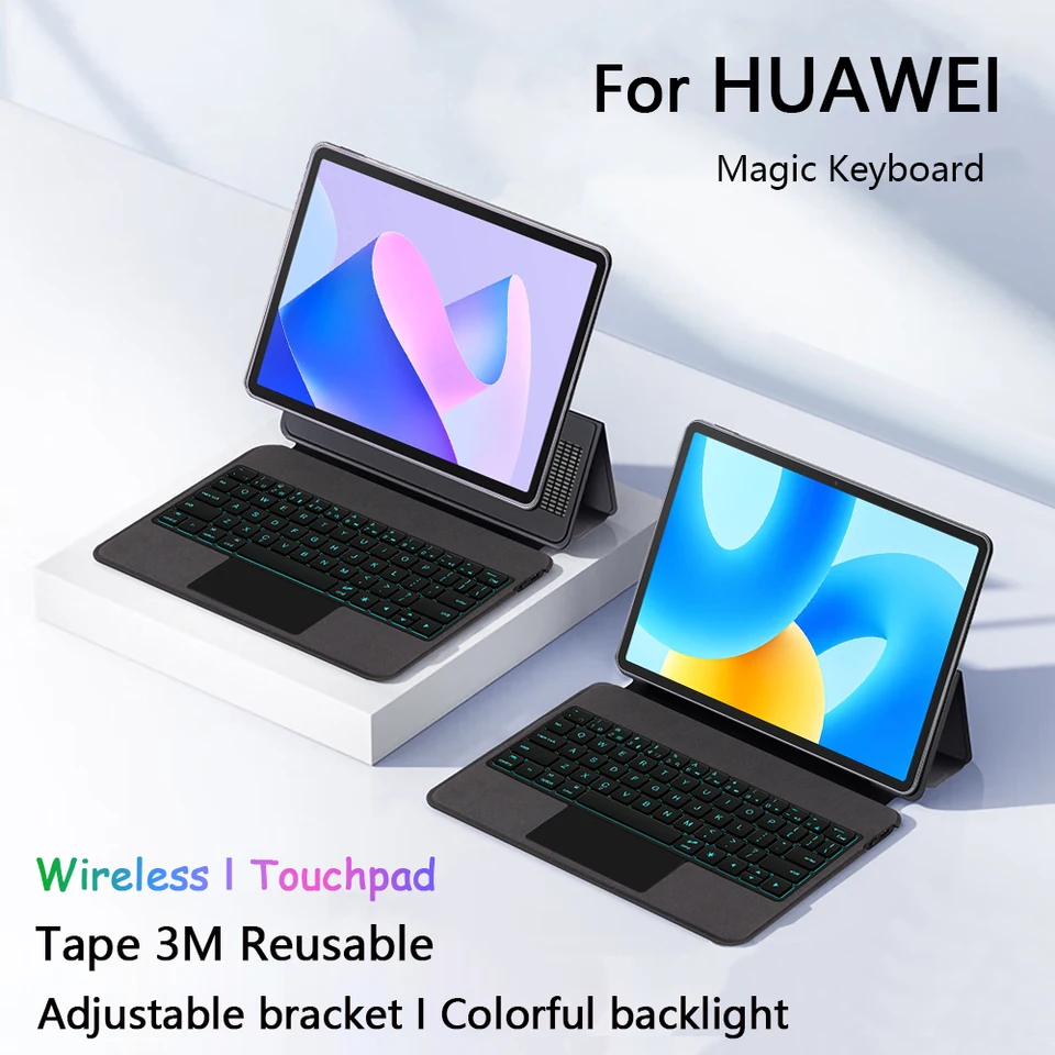 Tablet PC stojanový kryt pre Huawei MatePad Pro 11 10.4 10.8 T10S Vzduch 11.5 11,5 'S Honor Pad X9 Touchpad podsvietenia Klávesnica Klávesnica
