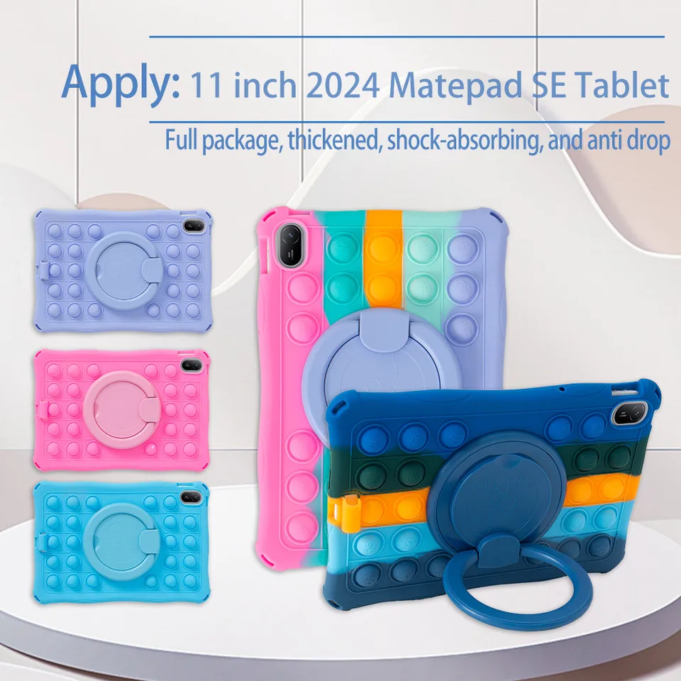 Tablet Puzdro pre Huawei Matepad SE 11 2024 SE 10.4 2022 Soft silikónové detské stojanové kryt