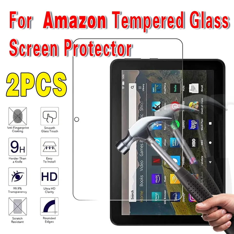 Tabletné sklo Tablety 2ks pre oheň 7 10 Kids HD 8 8 Plus/Kids 10. HD 10 10 Plus úplný kryt chránič obrazovky Film