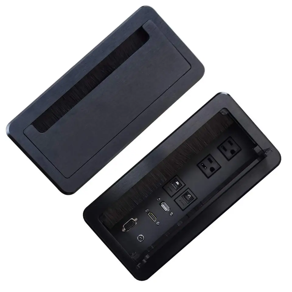 Tabletop Multimedia Connectivity Box Outlet s napájaním a dopravou HDMI zdarma