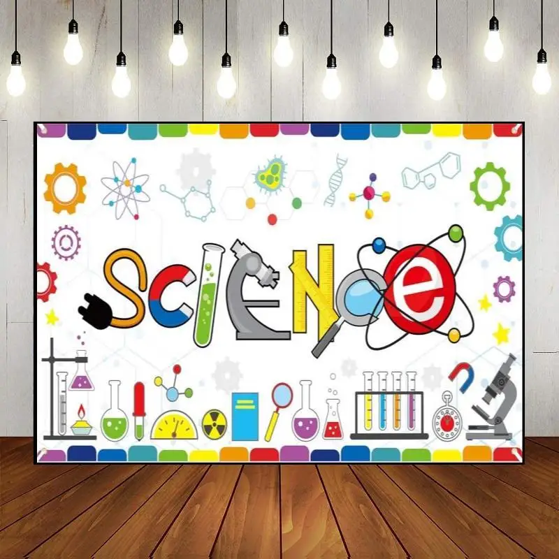 Tabule vzorce šialená chémia kurz triedy vedecké laboratórium téma banner pozadie vlastné narodeninové pozadie Photo