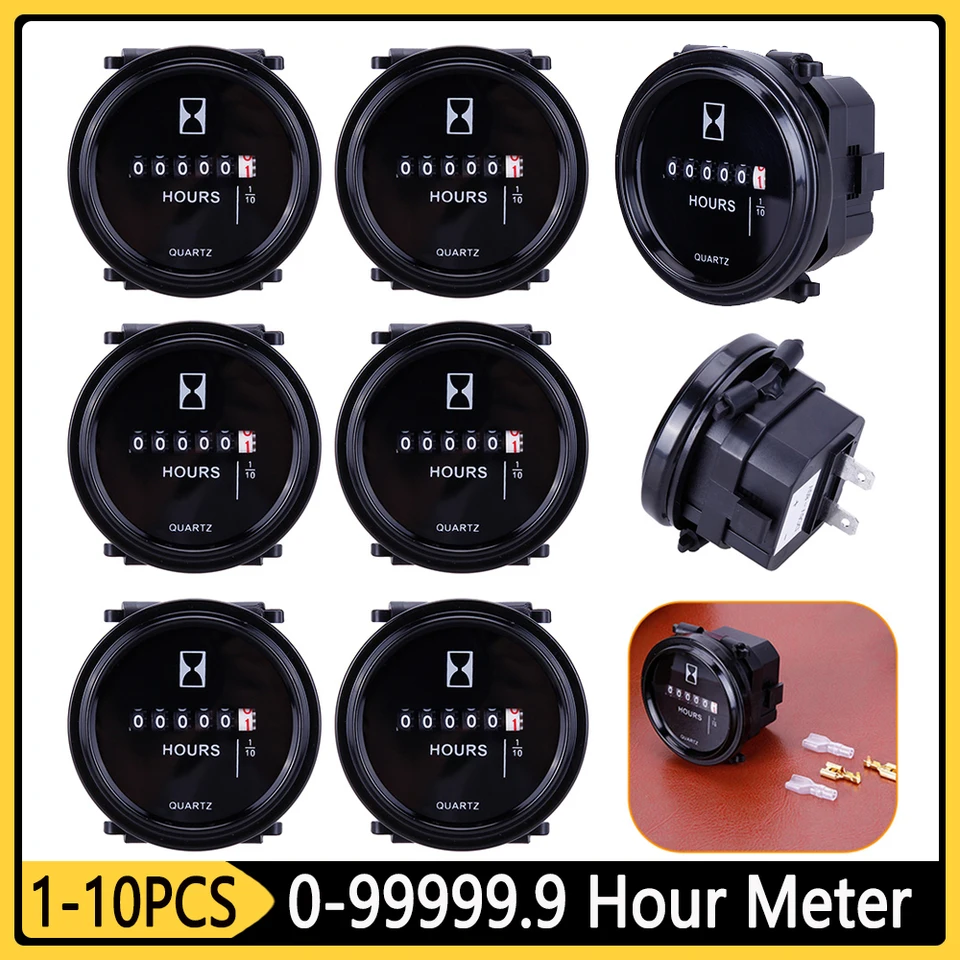 Tachometer pre digitálny motor s motorom Tach Tach Hour Meter Moto Car Trucks Mechanical Hour Meter Counter Timér