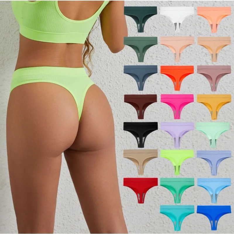 Tack režiséry sexy závitové spodné prádlo Ženy Športové nohavice elastické plynulé spodky dievčatá Dievčatá s nízkym pásom G-Strings Bikini