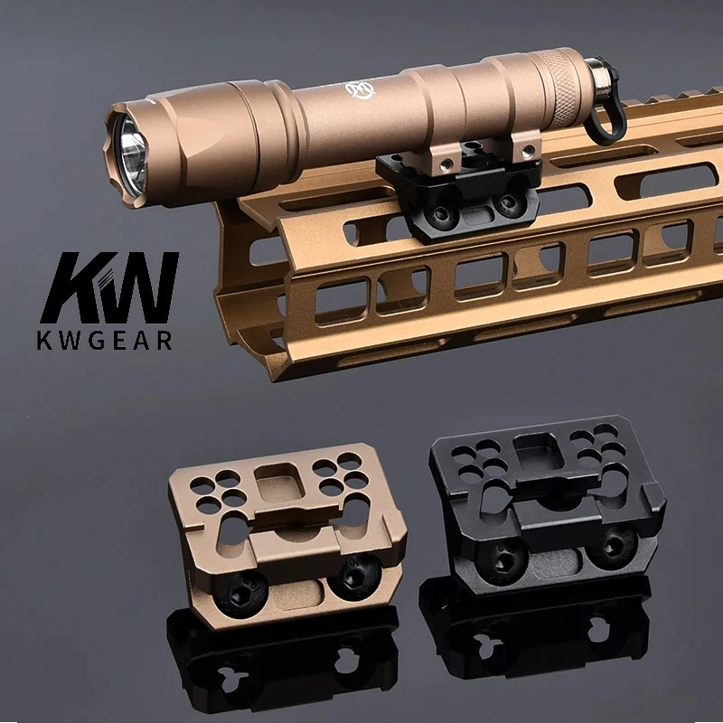 Tactical M600 M300 Rein Airsoft baterka Kovová kovová základňa pre MLOK & KEYMOD RAIL AR 15 PRIVEL HOVORNÁ ZÁKLADNÁ ZÁKLADNÁ BASE