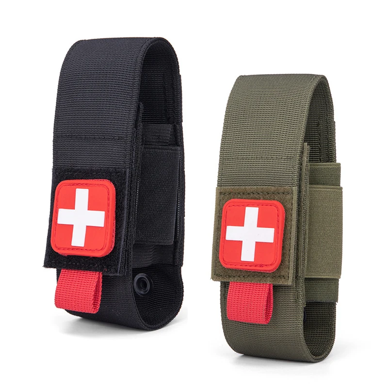 Tactical Tourniket Držiteľ, vrecko Molle Tourniquet, taktické lovecké nožnice na vrecko na vrecko na kemping na turistiku