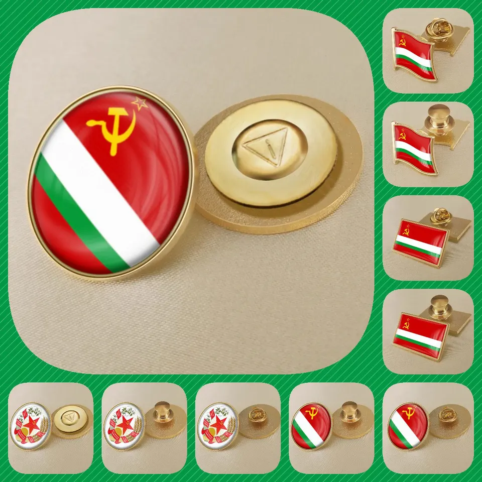 Tadžikistanský sovietsky socialista republika ZSSR Vlajka Brošene odznaky klopne špendlíky