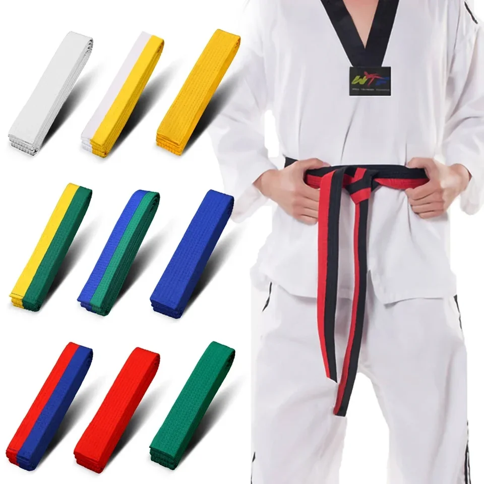 Taekwondo farebné rebríčky Bavlnené umenie Cotton Judo Karate tkd Aikido Uniform Belt Kids Detské športové doplnky