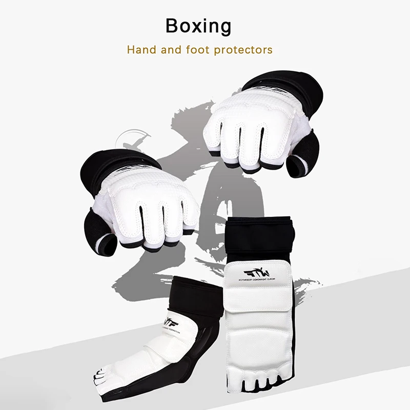 Taekwondo Kožené rukavice na nohy, ktoré sparrujú karate členok ochranca ochranca prevodovky prevodové boxy bojové umenie strážca s ponožkou Dospelé dieťa