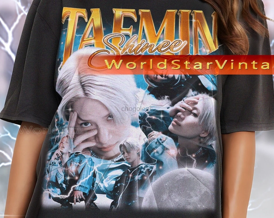 Taemin Shinee Taemin Vintage Vintage Tirt Taemin pocta Tshirt Taemin Fan Tees Taemin Retro 90. roky Taemin Merch Gift Kpop Idol Gift (3)