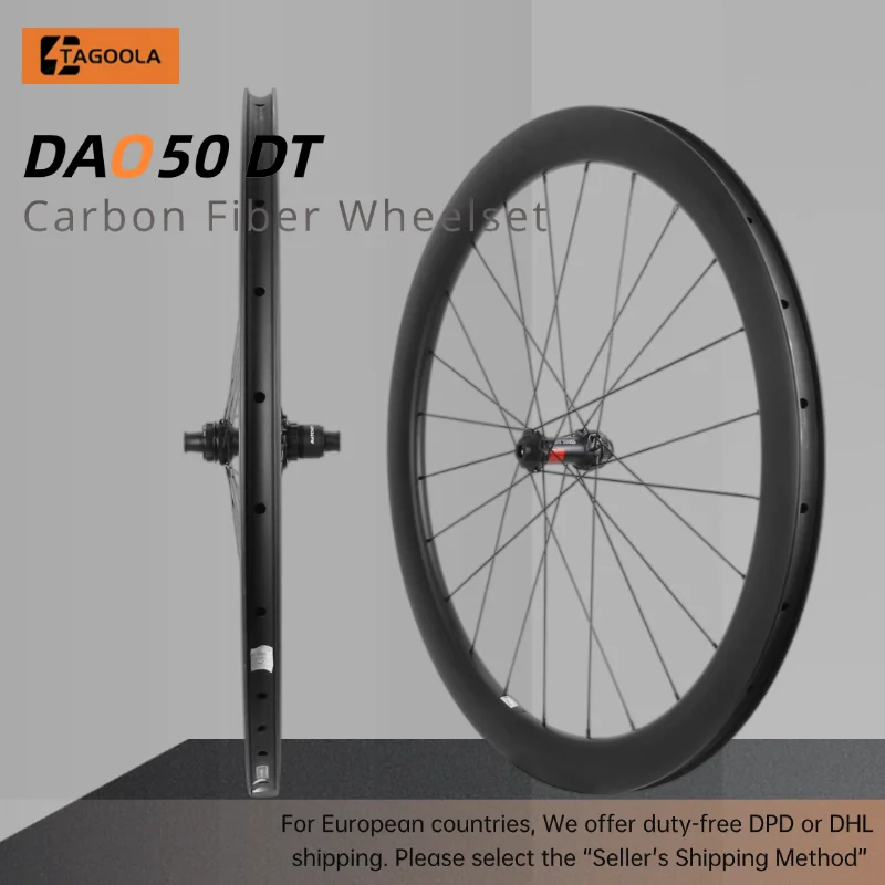TAGOOLA DAO50 DT Super LIGHT 700C ROAD DISC Carbon Wheelset DT 240 HUB SAPIM CX Ray Spoke Bike Wheels Clincher bezdušu 1381G ± 3%
