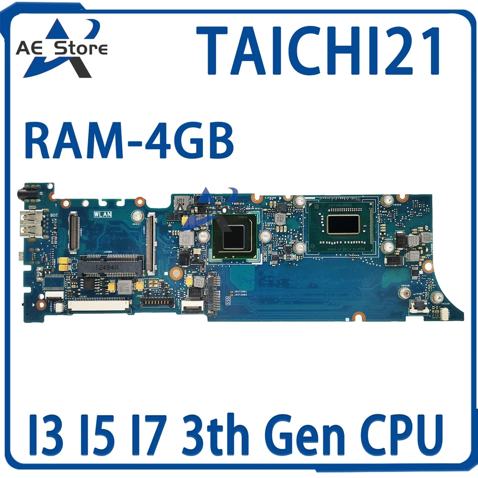 Taichi21 HEACBOARD pre základnú dosku základnej dosky pre ASUS Taichi 21 s I3-3217U I5-3317U I7-3537 CPU 4 GB/RAM