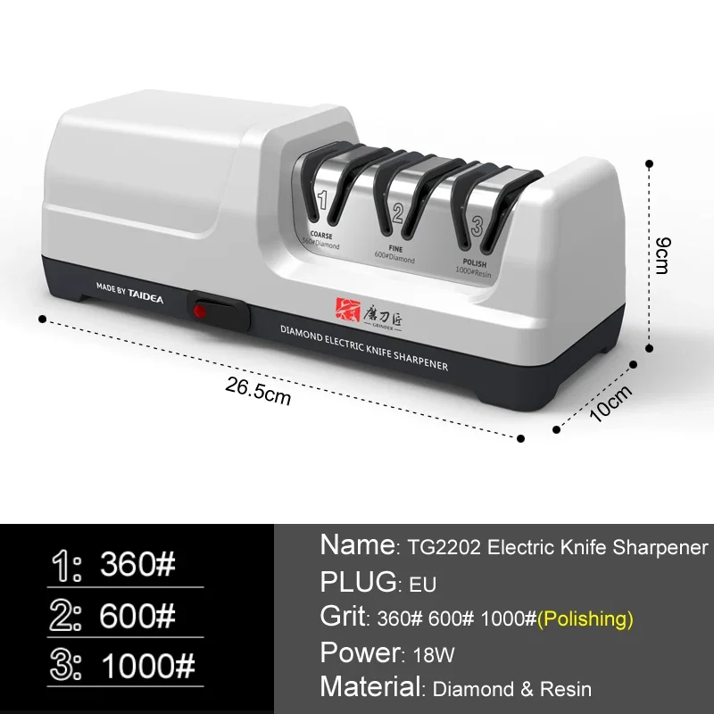 Taidea Banding Basen Barpener Elektrické profesionálne zaostrenie kameňov 120/320/600/1000