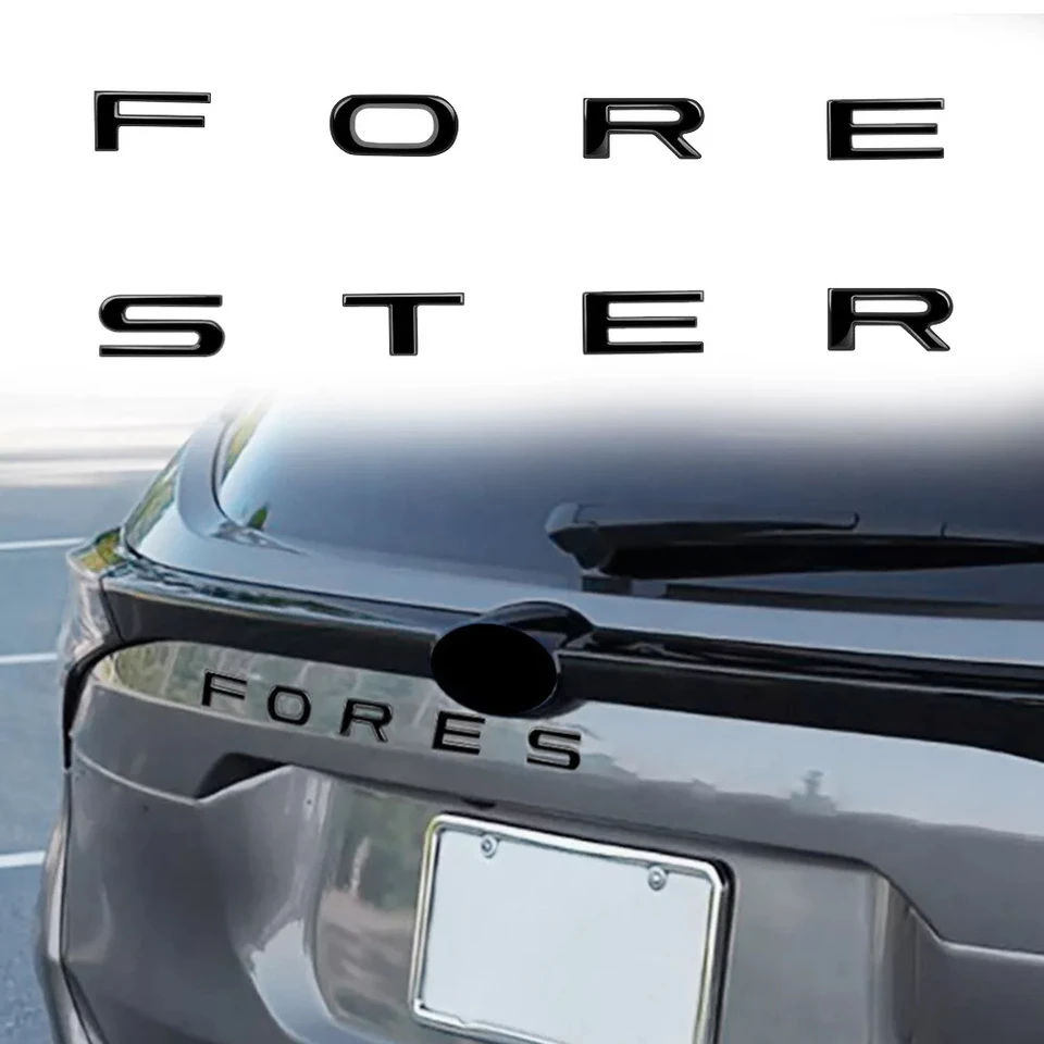 Tailgate Vložte písmená pre Subaru Forester 2024 2025 BADGE 3D Zvýšený logický nálepky LOGO Zadné dvere Príslušenstvo automobilu 8ks