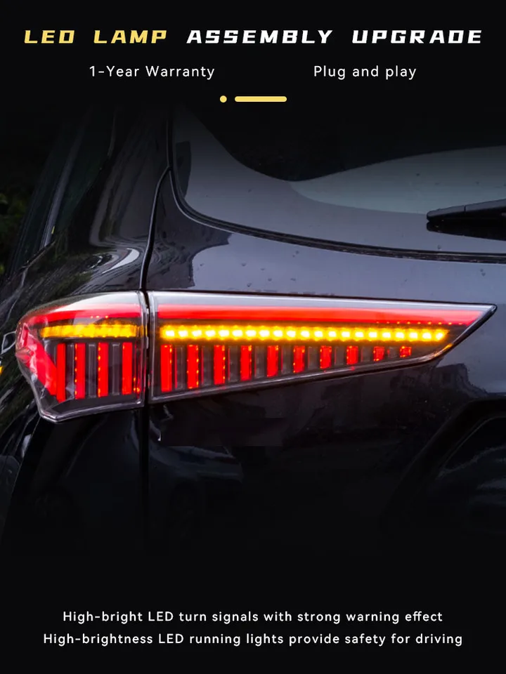 Taillight for Toyota Highlander Crown Kluger 2022 2023 Aktualizácia najnovšia módna LED Dynamic Signal Automatické príslušenstvo
