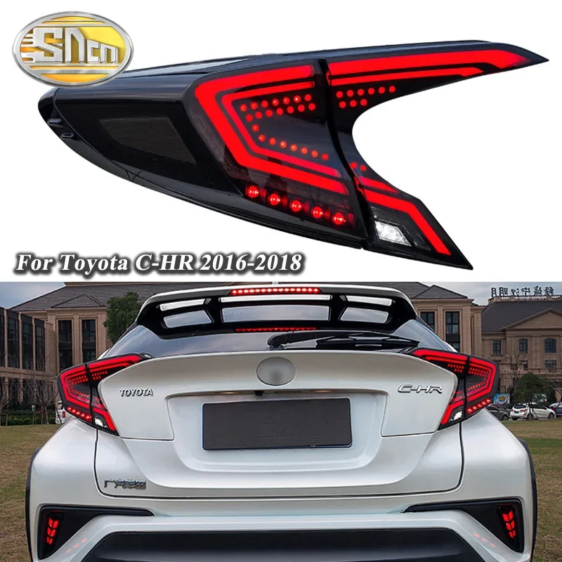 Taillight Tail Light LED pre auto pre Toyota C-HR CHR 2016-2020 Zadné svetlo + brzda + reverzná lampa + dynamický zákrutový signál