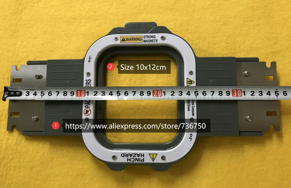 Tajima Magnetic Hoop Rám 10x12cm 15x15cm 8x8 11x25,5 cm L355 mm pre 360 ​​mm šité pole Čína trubicové výšivky náhradné diely