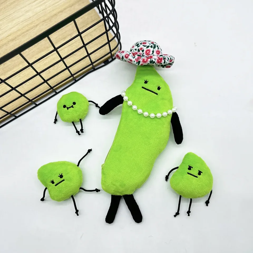 Tajné pobyt Edamame Family Plush Doll Cartoon Anime Plnená postava Plushie Toy Kids Birthday Vianočné darčeky