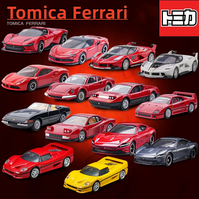 Takara Tomy Tomica Ferrari 1/62 Mini Diecast zliatiny Model automobilových hračiek kovové športové vozidlá Rôzne štýly darčeky pre deti
