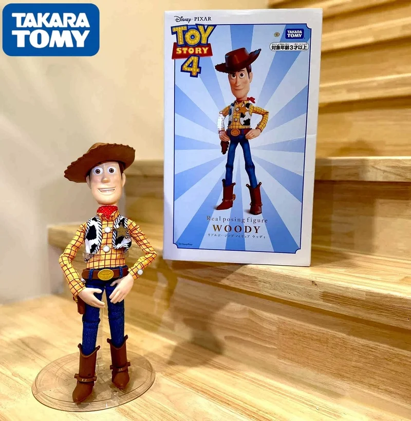 Takara Tomy Toy Story 4 Skutočná póza Woody 40 cm bábika 16 -palcové hračky Hračky Obrovské drevené darčekové zbierka Hobby