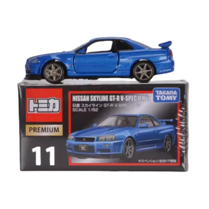 Takara Tomy TP11 Úvodný D R34GTR zliatiny Model vlajkovej lode edície Čierna skrinka JDM Sports Car Limited edition Gift pre deti
