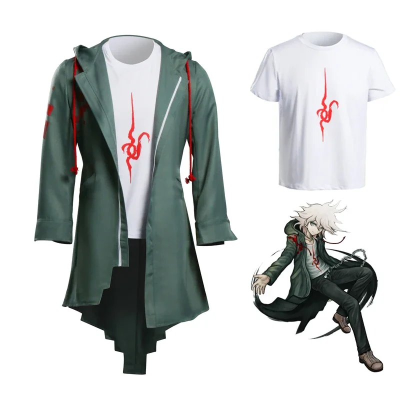 Takerlama Super Danganronpa 2 Nagito Komaeda Cosplay bunda Tričko Halloween kostýmy pre ženy Men pre dospelých anime oblečenie vs