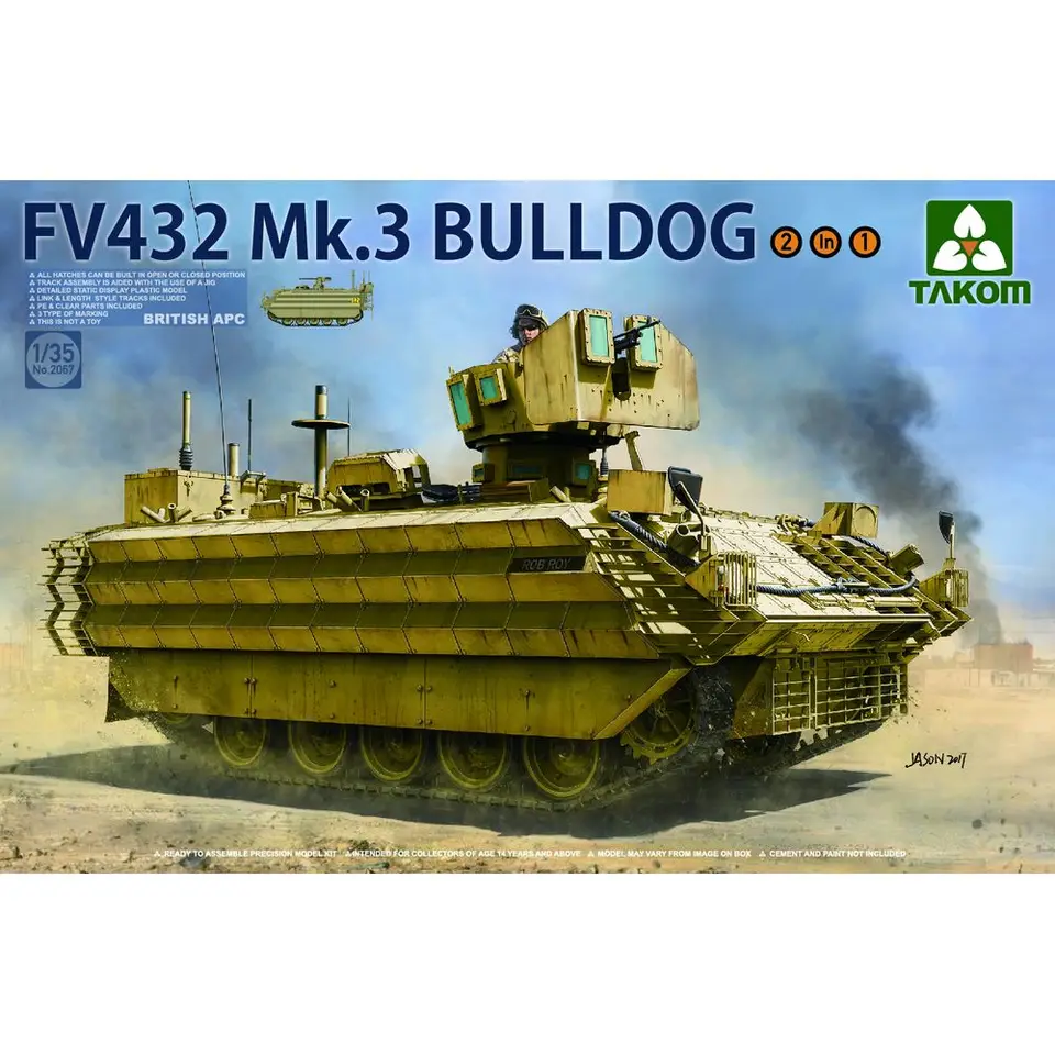 TAKOM 2067 1/35 British APC FV432 MK.3 Bulldog - Modelová súprava mierky