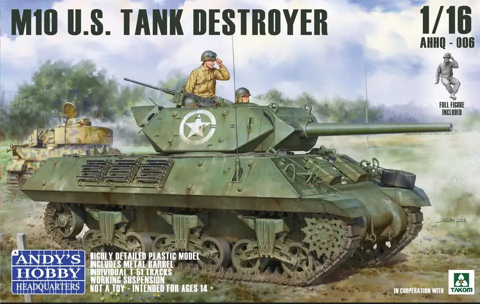 TAKOM AHHQ-006 1/16 US M10 Ničenie Tank Wolverine Zostavenie modelovej súpravy