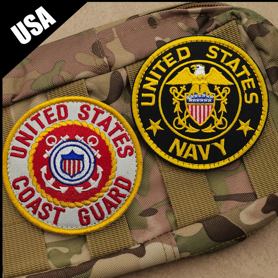 Taktická armáda Round Air Force vyšívacie pečať USA v USA Laxer Patch Label Bunda Bucking Backing For Bag Tirt Shew-On