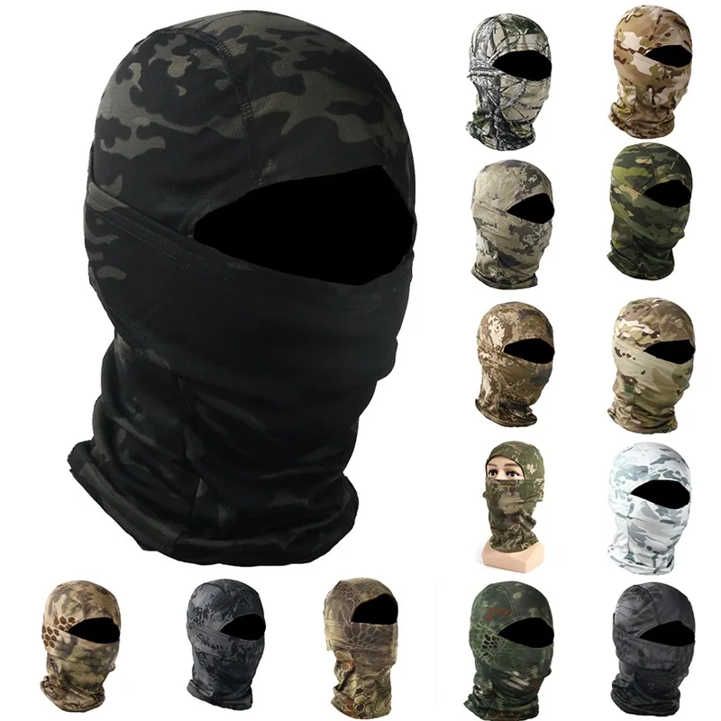 Taktická balaclava Vojenská maskovacia maska ​​na celú tvár MODICKY MOTOCKLING CYKLING ARMY VOJNÁ VOJNA Airsoft Lovecká tvár Shield HAT klobúky krk Scarives
