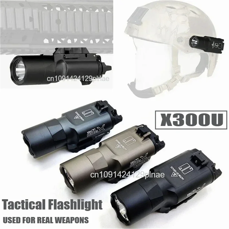 Taktická baterka x300u pištoľ Scout Light Glock Picatinny Rail Outdoor Field Lighting Lovecká zbraň Fit 20 mm koľajnica