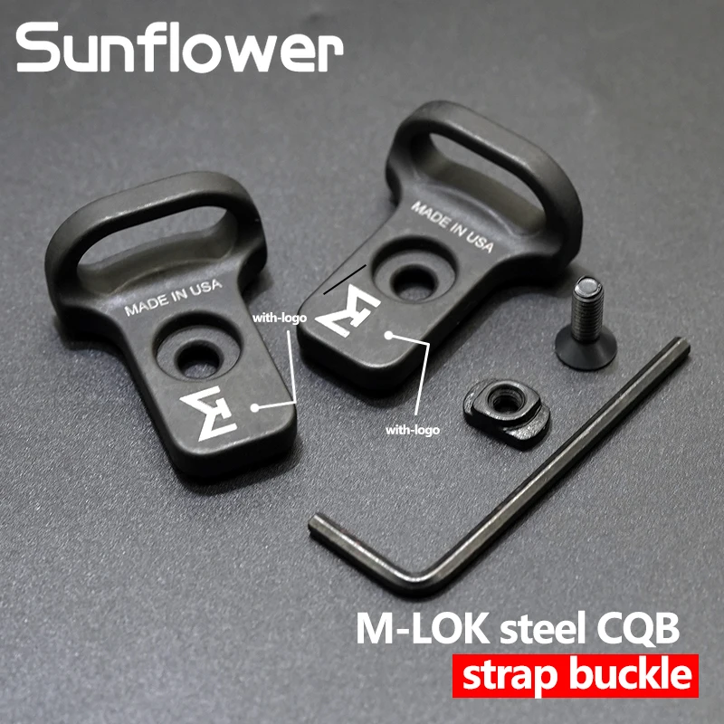 Taktická oceľ CQB ramenný popruh rýchle uvoľnenie Sling Sling Swivel Mount CQD predný QD Sling Mount Adapter pre príslušenstvo M-Lok